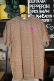 Short sleeve leopard print tee shirt